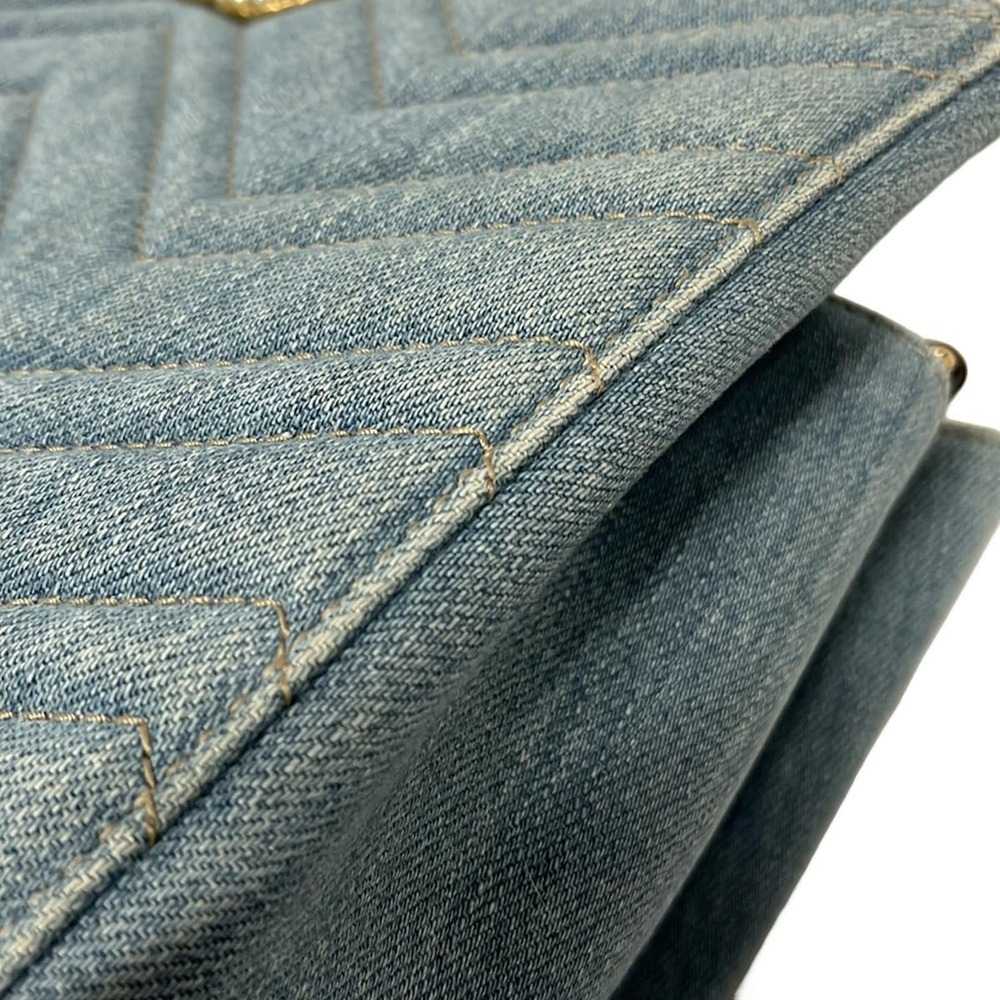Gucci GG Marmont Handbag 448054 Blue Navy Denim Leather - Picture 15 of 15